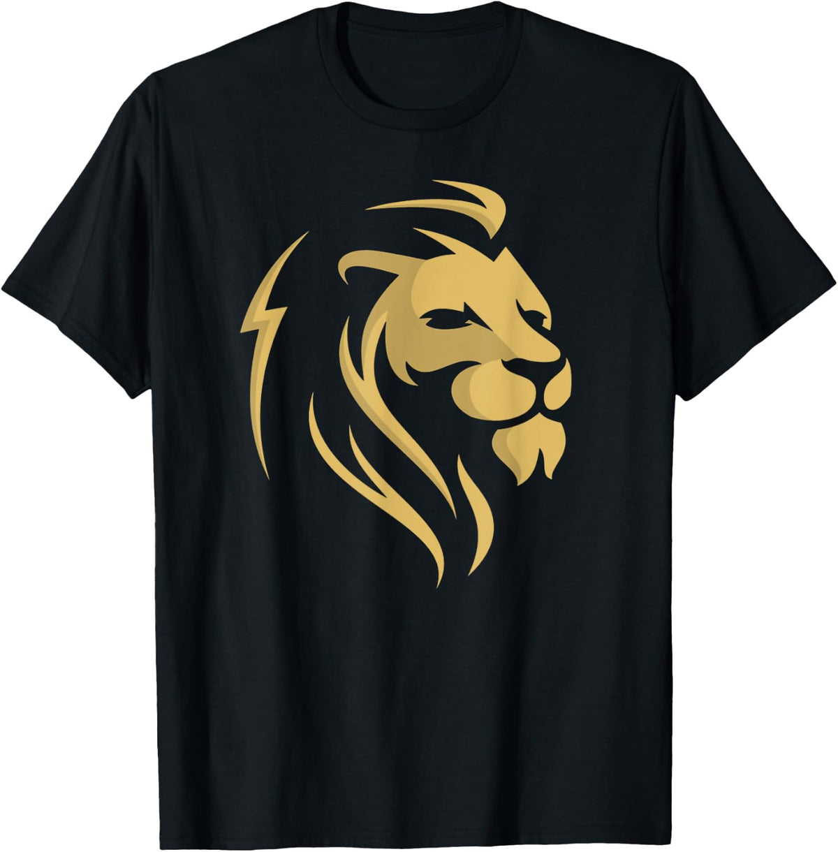 Gold Lion Head Logo for Boy Girl Kids T-Shirt