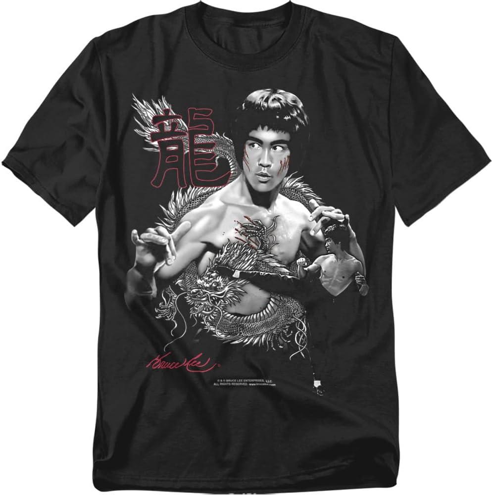 Popfunk Bruce Lee The Dragon Kung Fu T-Shirt - Black