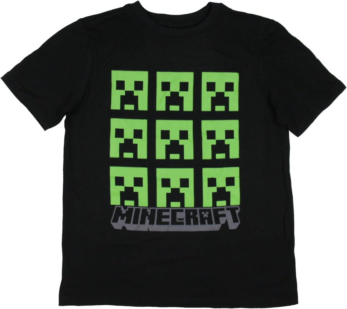 Minecraft Boys Creeper Grid T-Shirt