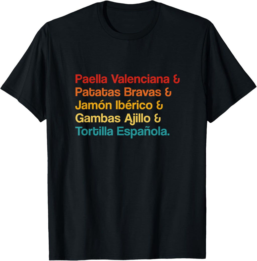 Paella Valenciana Spanish Iconic Food Spain Famous Dish T-Shirt