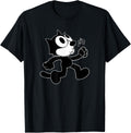 Felix Cartoon Whistling and Walking Music Notes Felix Tee T-Shirt