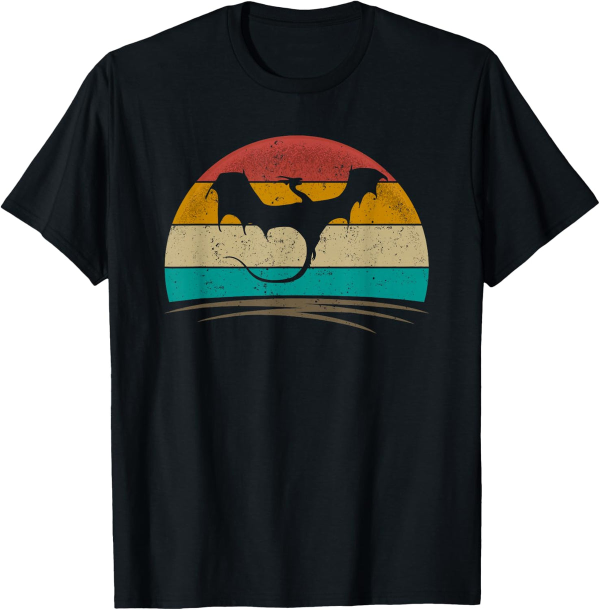 Dragon Shirt Retro Vintage Dragon Mythical Creature Fantasy T-Shirt