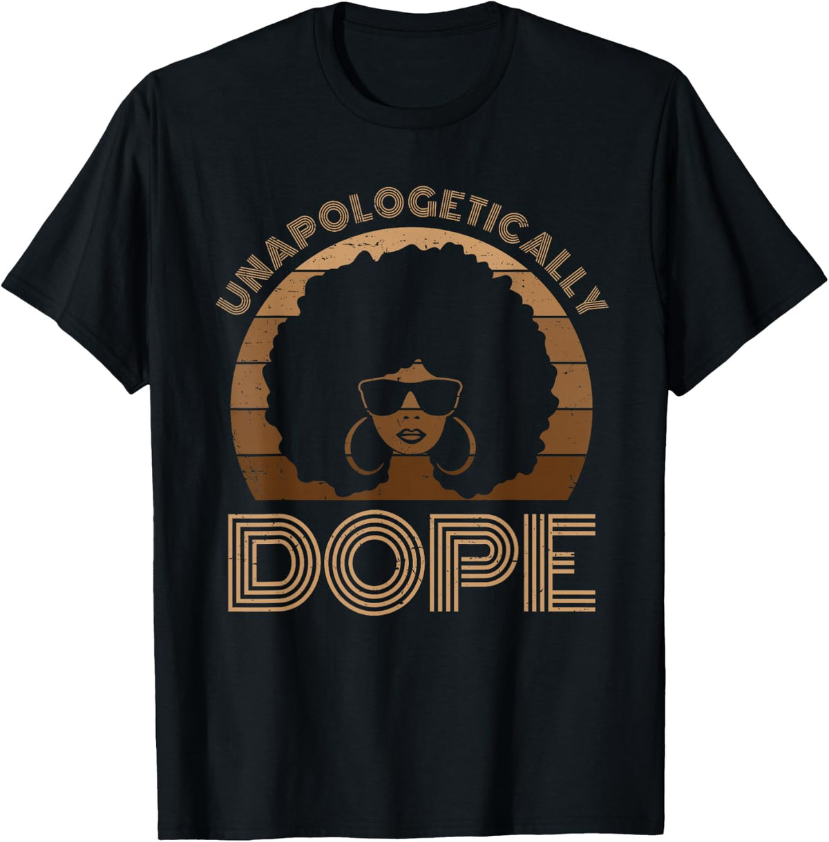Unapologetically Dope Melanin Afro Queen Black History Month T-Shirt Small
