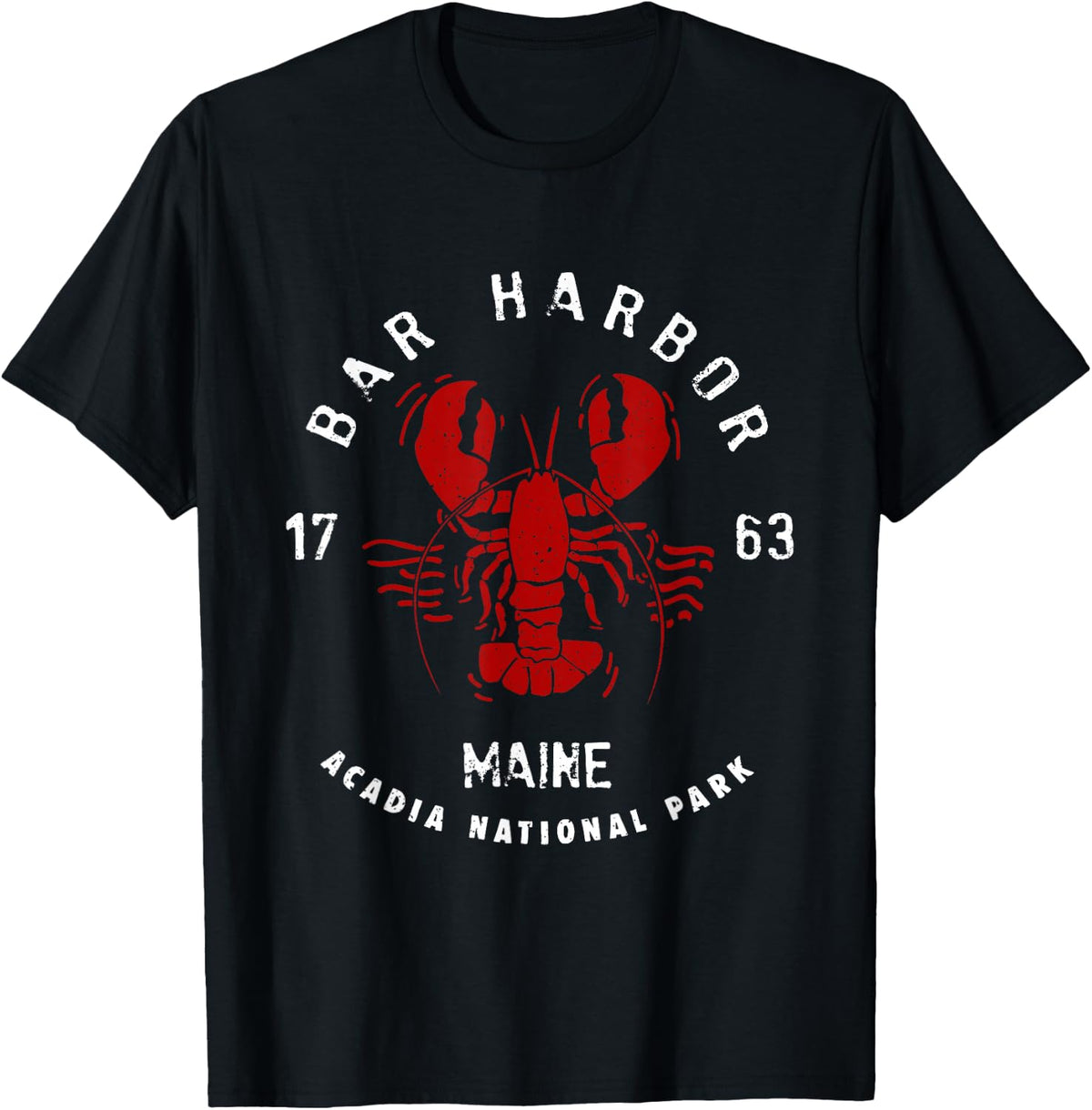 Vintage Acadia National Park Bar Harbor Maine Lobster Funny T-Shirt