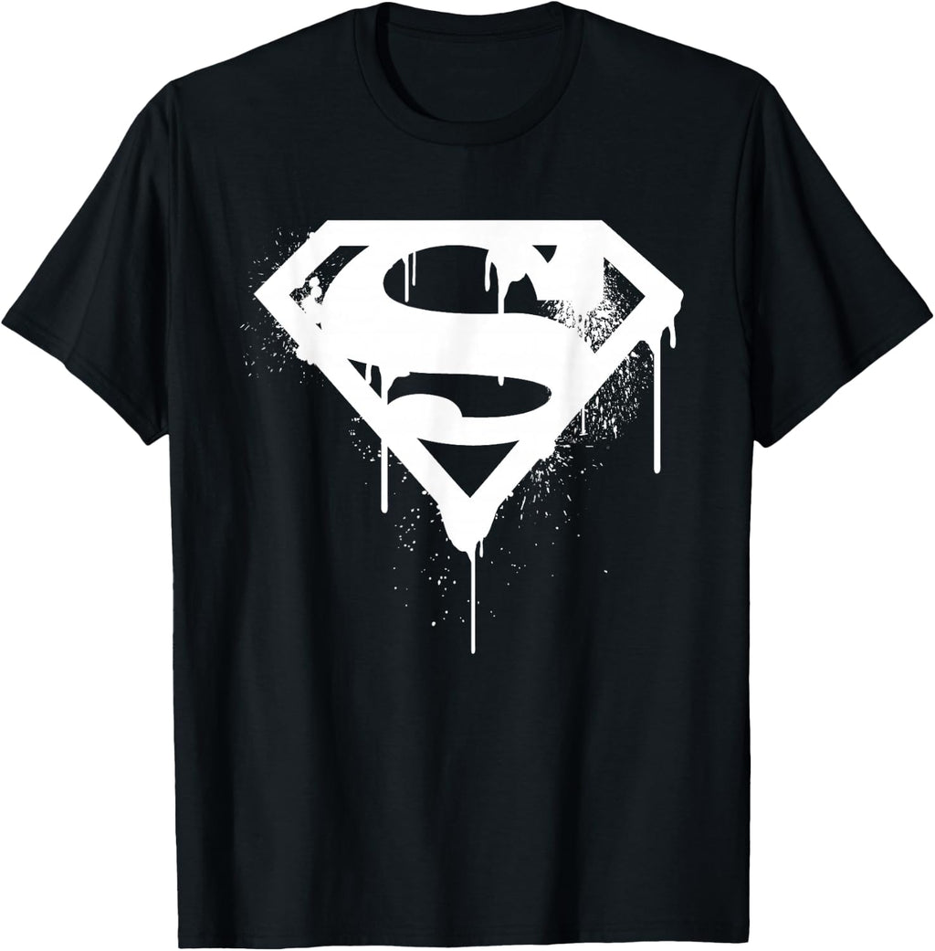 DC Superman Logo Doomsday White Graffiti T-Shirt