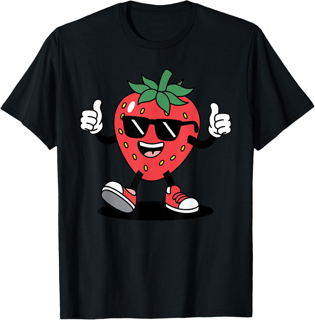 Funny Strawberry Design for Boys Men Fruit Strawberry Lover T-Shirt