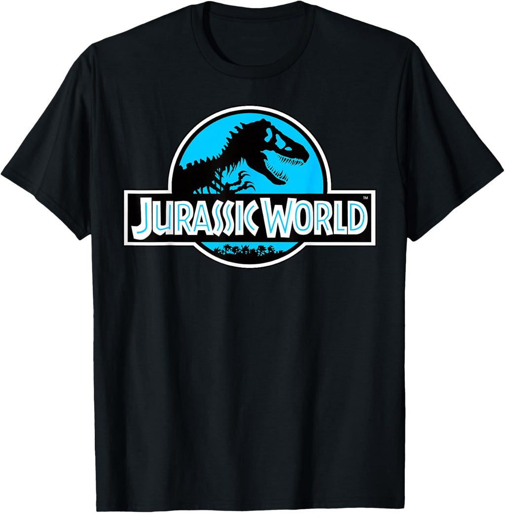 Jurassic World Blue Hue Fossil Silhouette Logo T-Shirt