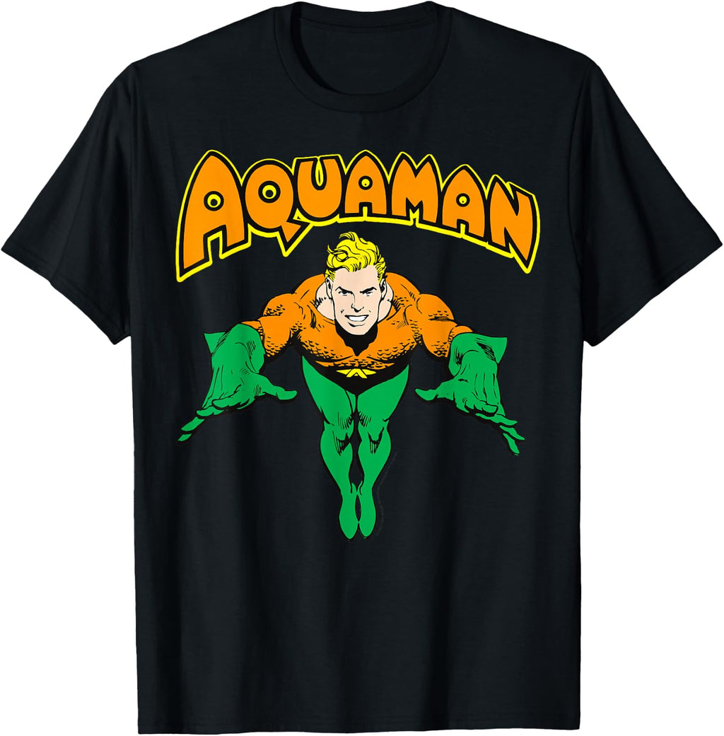 DC Comics Aquaman Vintage Portrait Logo T-Shirt
