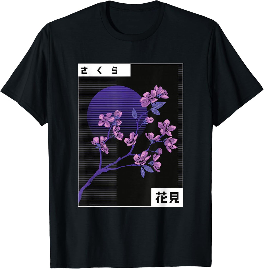 Purple Sakura Flowers Japanese Cherry Blossom T-Shirt
