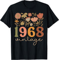 1968 Vintage Wildflower Floral It's My Birthday Women Girls T-Shirt