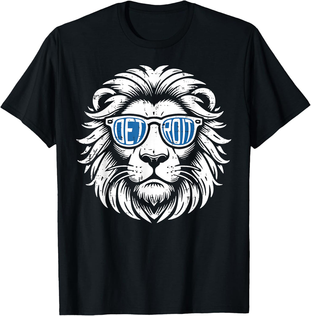 Lion Face Sunglasses Men Women Kids T-Shirt