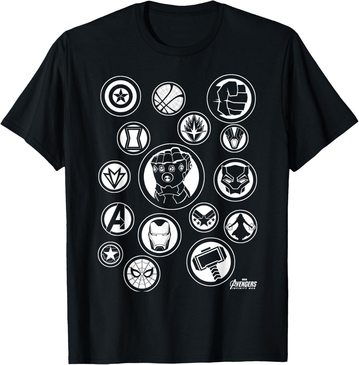Marvel Avengers Infinity War Tonal Hero Icon Graphic T-Shirt T-Shirt