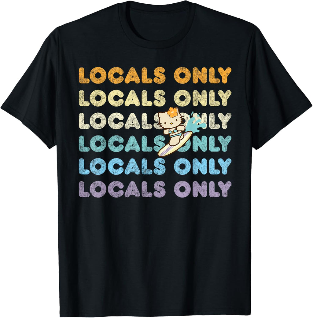 Hello Kitty Locals Only Surfing Surfer T-Shirt