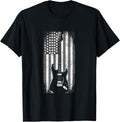 Vintage Rock and Roll Shirt USA American Flag Guitar T-Shirt