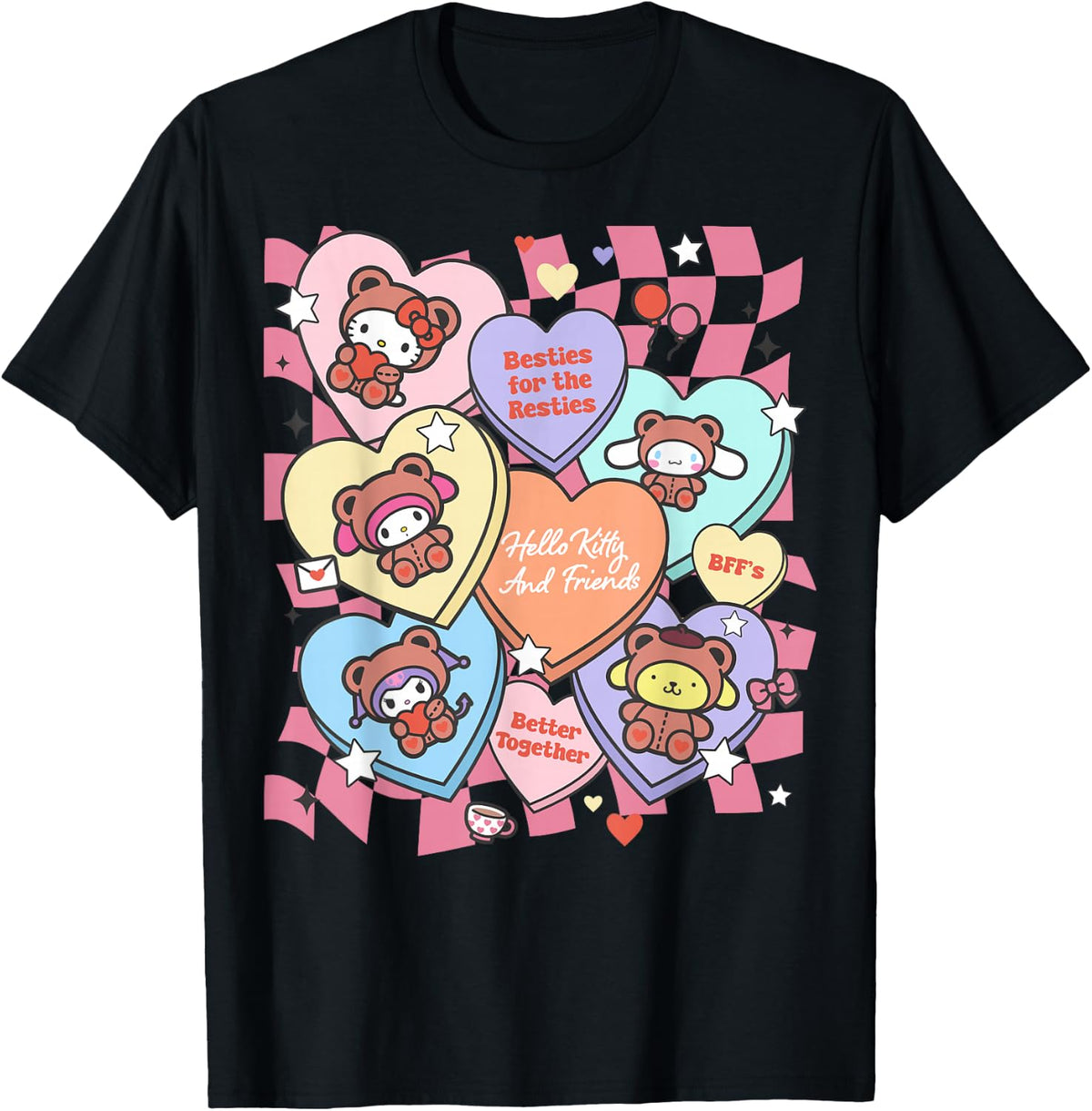 Hello Kitty Valentine's Day Besties for The Resties BFFs T-Shirt