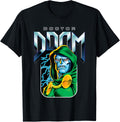Marvel Comics Dr. Doom Chrome Lightning Retro Portrait T-Shirt