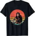 Chimpanzee Monkey Shirt Retro Vintage Chimp Wild Zoo Animal T-Shirt