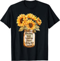 Blessed by God Loved by Jesus Sunflower Bouquet T-Shirt