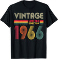 Vintage 1966 60th Birthday Gift Men Women 60 Years Old T-Shirt