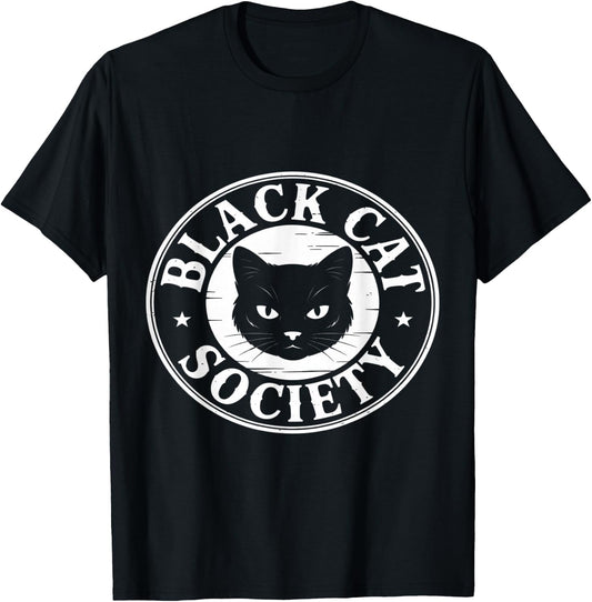 Black Cat Society Mystical Feline Club Night T-Shirt