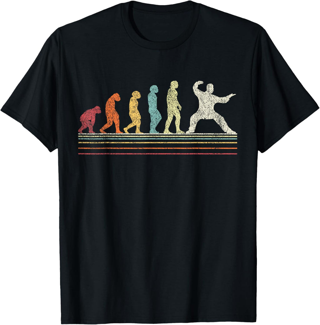 Funny Tai Chi Evolution Chinese Martial Arts Retro Vintage T-Shirt