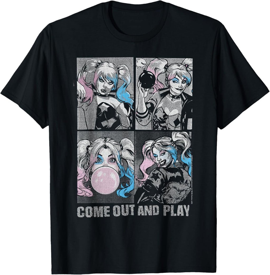DC Comics Batman Harley Quinn Come Play C1 T-Shirt