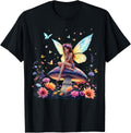 Whimsical Fairy Mushroom Floral Butterfly Fantasy T-Shirt