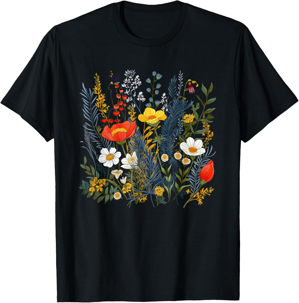 Summery Colorful Wild Flower for Flowers and Herbs Lovers T-Shirt