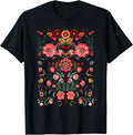 Scandinavian Wildflower Folklore Floral Artistic Botanical T-Shirt