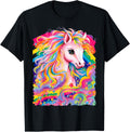 Horse Colorful Rainbow Vibrant Graphic T-Shirt