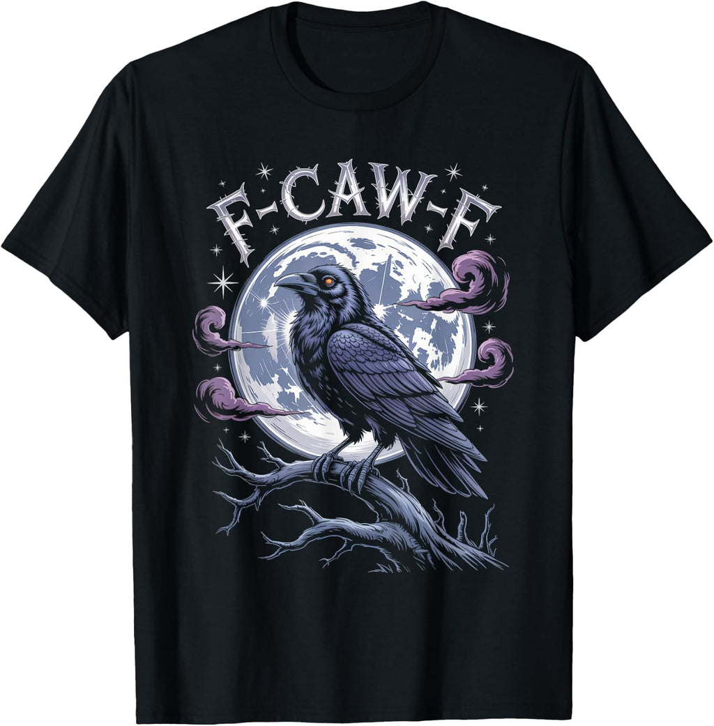 F-Caw-F Bird Moon Gothic Funny FCAWF T-Shirt