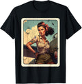 Beautiful Pin-Up Girl WWII Graphic T-Shirt