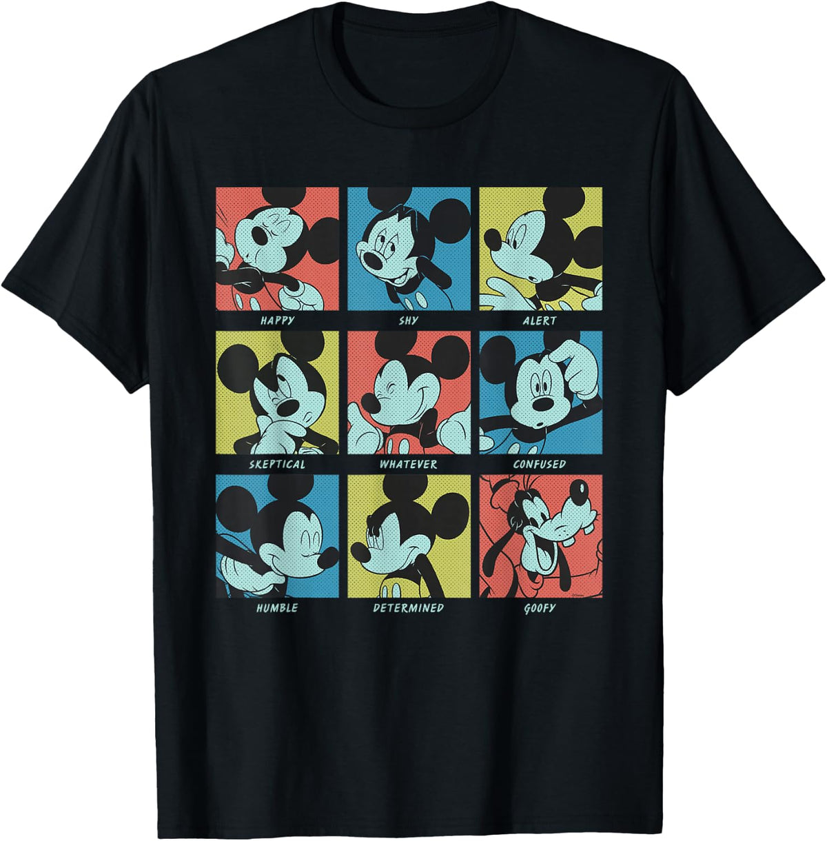 Disney Mickey Mouse and Goofy Current Mood Funny Retro Moods T-Shirt