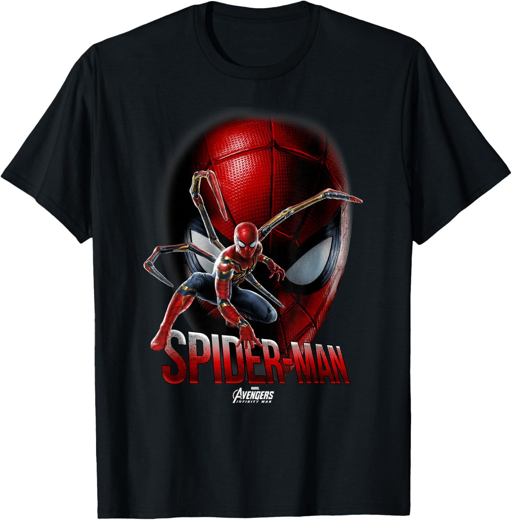 Marvel Infinity War Spider-Man Game Face Graphic T-Shirt T-Shirt