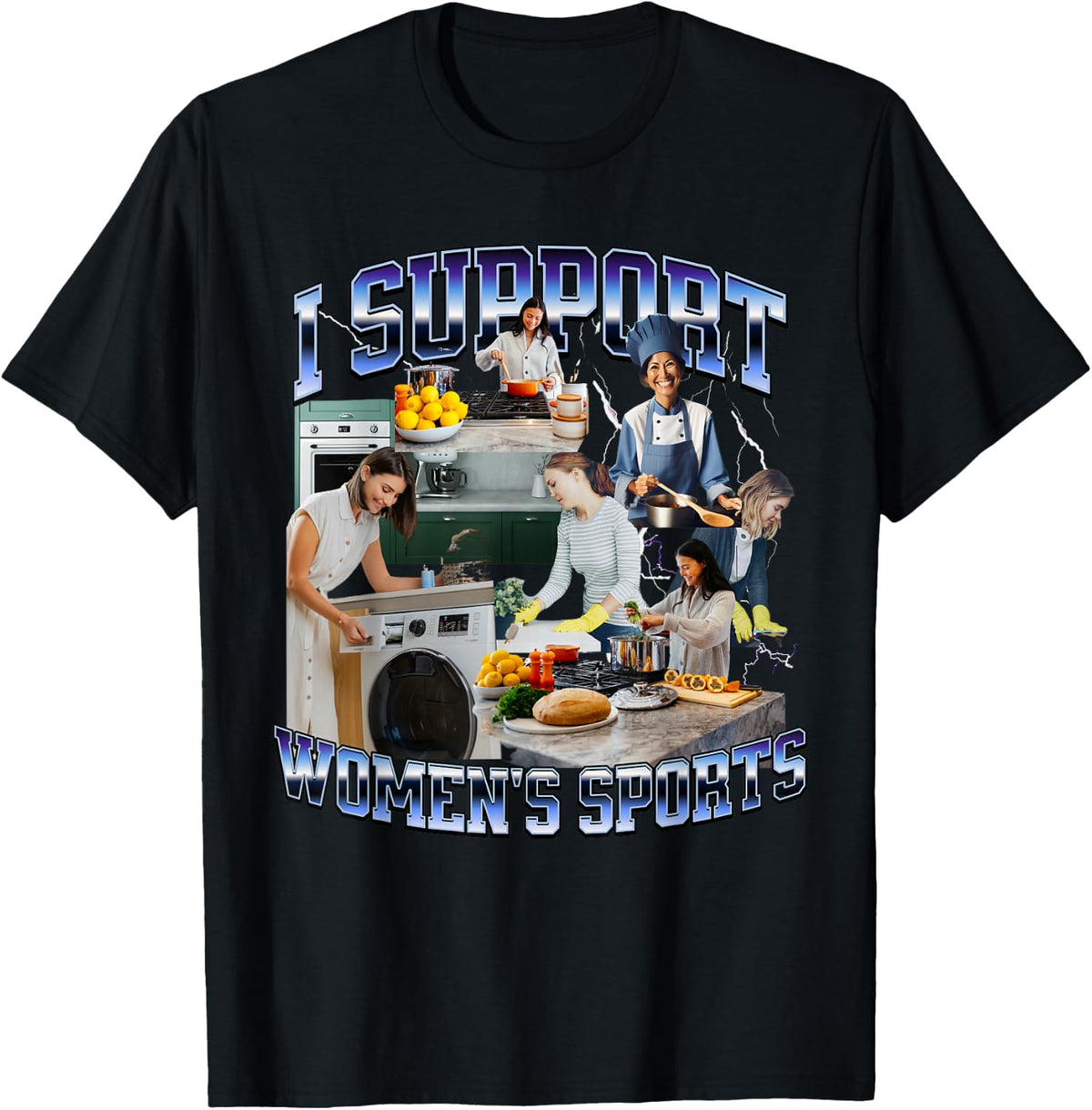 I Support Women's Sports Unwearable Aduld Humor Bootleg T-Shirt